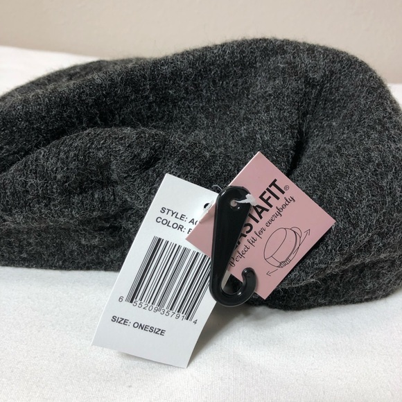 David & Young Cadet Cap Unisex One Size Dark Gray Elastic Band Back Lined Hat - Picture 12 of 12